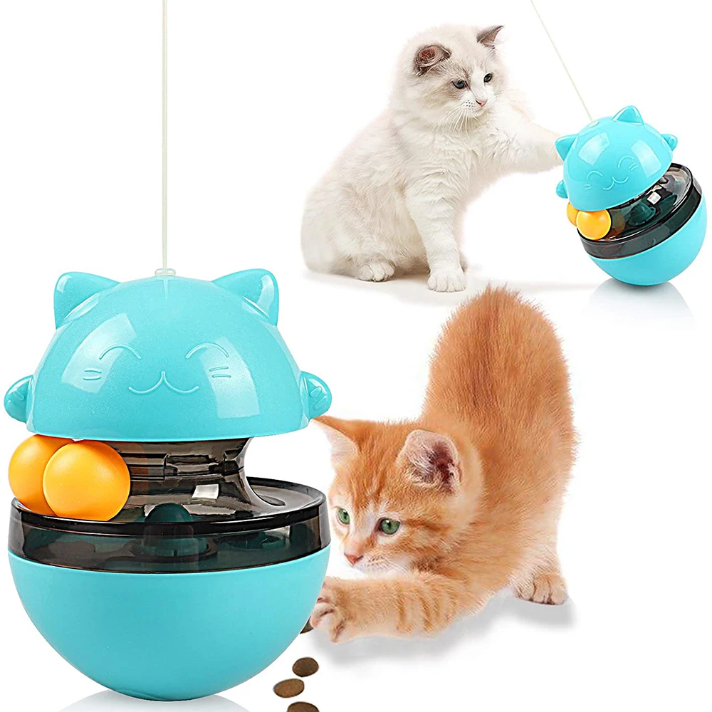 

Cat Toys Fun Tumbler Pets Slow Food Entertainment Toys Attract The Attention Of The Cat Adjustable Snack Mouth Toys For Pet