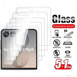 5 - Pack 9H Tempered Glass Full Cover Screen Protector for 2Pieces (For Galaxy Z Flip 8)