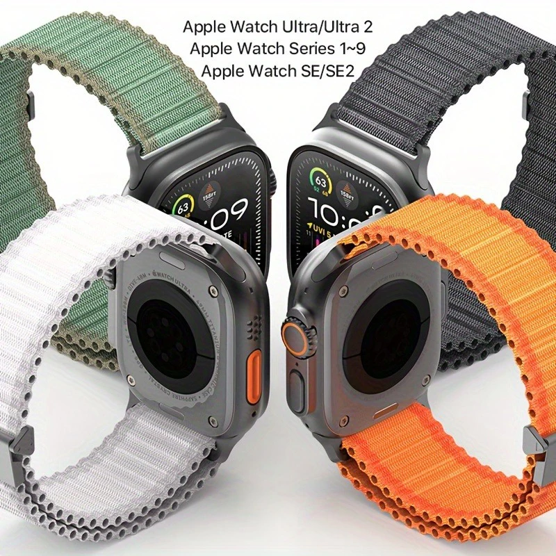 Nylon Trail Loop Strap for Apple Watch - Adjustable Sports Band Bracelet
