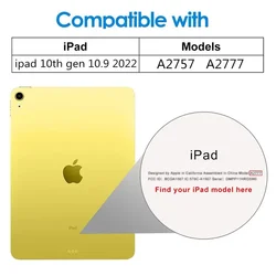 Premium Glass Screen Protector & Tablet Case Combo (iPad 10th 10.9 2022)