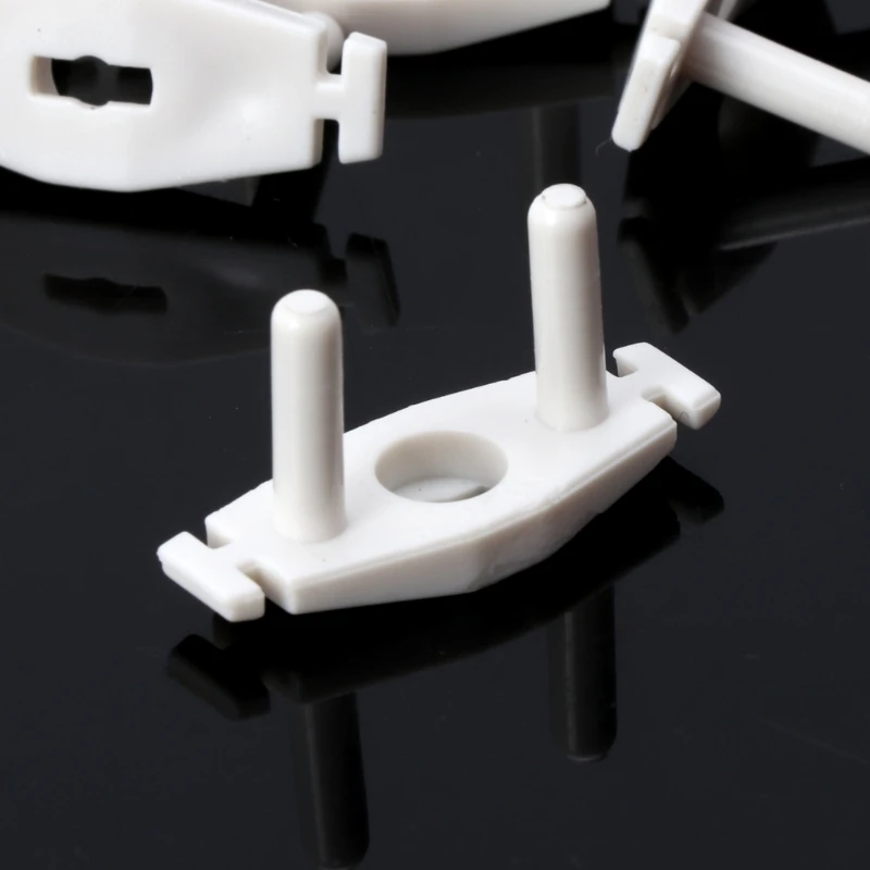 10 Pieces of Baby Safety Revolving Cover 2 Hole Oval European Standard Child Anti-electric Protection Socket Safety