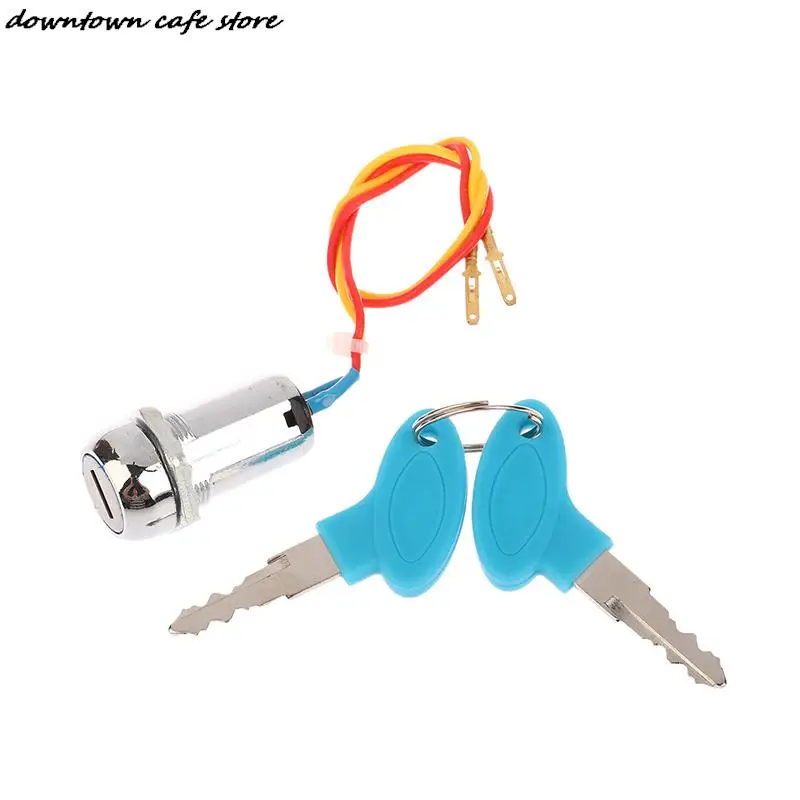 

Синий 2-проводной ключ зажигания, замок для мотоцикла, картинга, скутера, велосипеда, переключатели для электрической системы мотоцикла