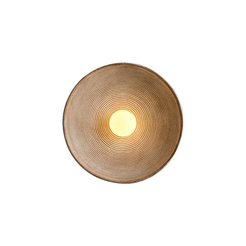 Retro Led Wall Lamp Living Room Bedroom Bedside Lamp Aisle Wall Home Decorative Art Wabi Sabi Indoor Lighting Wall Light 5