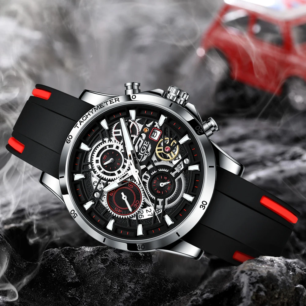 LIGE Watch for Men Top Brand Luxury Sport Watches Luminous Waterproof Quartz Wristwatch Chronograph Male Clock Relogio Masculino