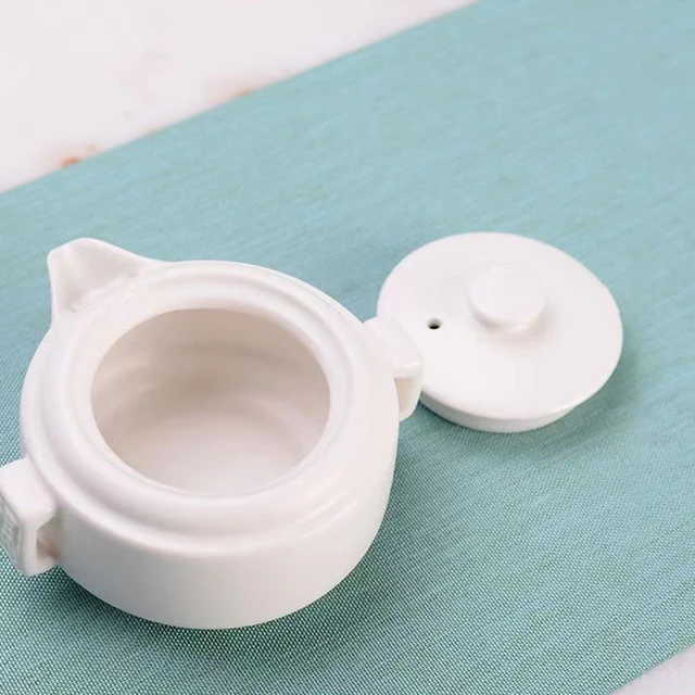 Kiváló Minőségű Fehér Porcelán Utazási Tea Szett 1 Teáskanna 2 Teáscsésze Kültéri Teamáros Csészék - Image 5