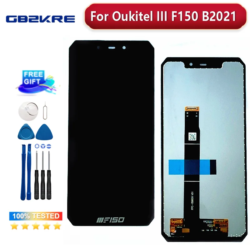 

5.86'' Original Oukitel III F150 B2021 LCD Display and Touch Screen Digitizer Assembly Replacement Oukitel IIIF150 lcd +Tools