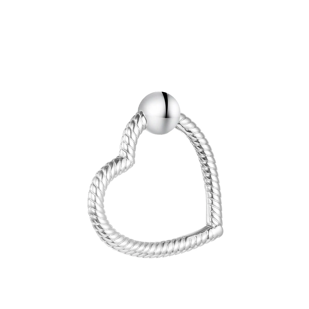 Moments Heart Charm Holder Halloween Beads Christmas Keychain Shoes Charms Bracelet For Women Mother Kids Silver 925 Original