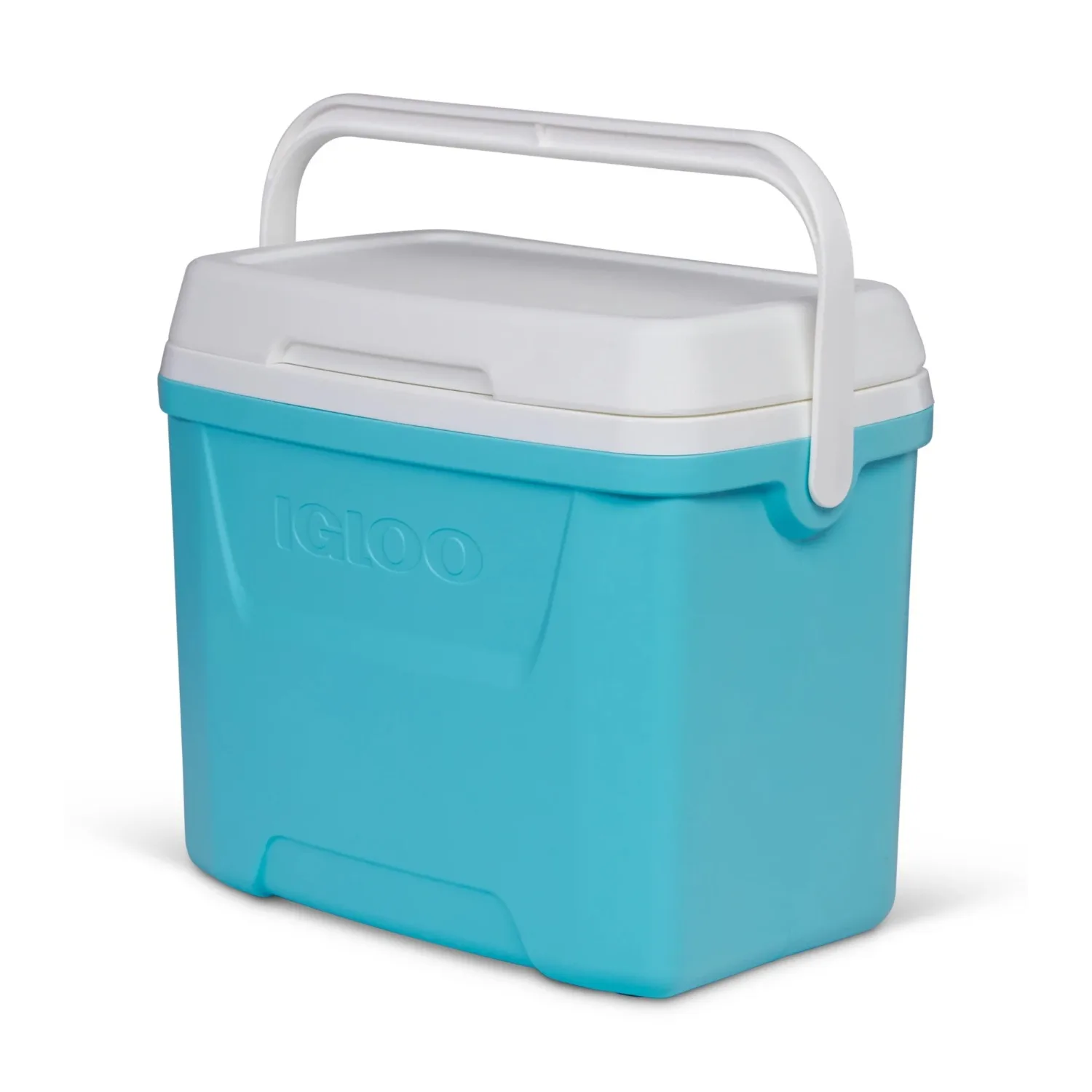 Igloo 28 QT. Laguna Hard-Sided Ice Chest Cooler, Aqua Blue and White