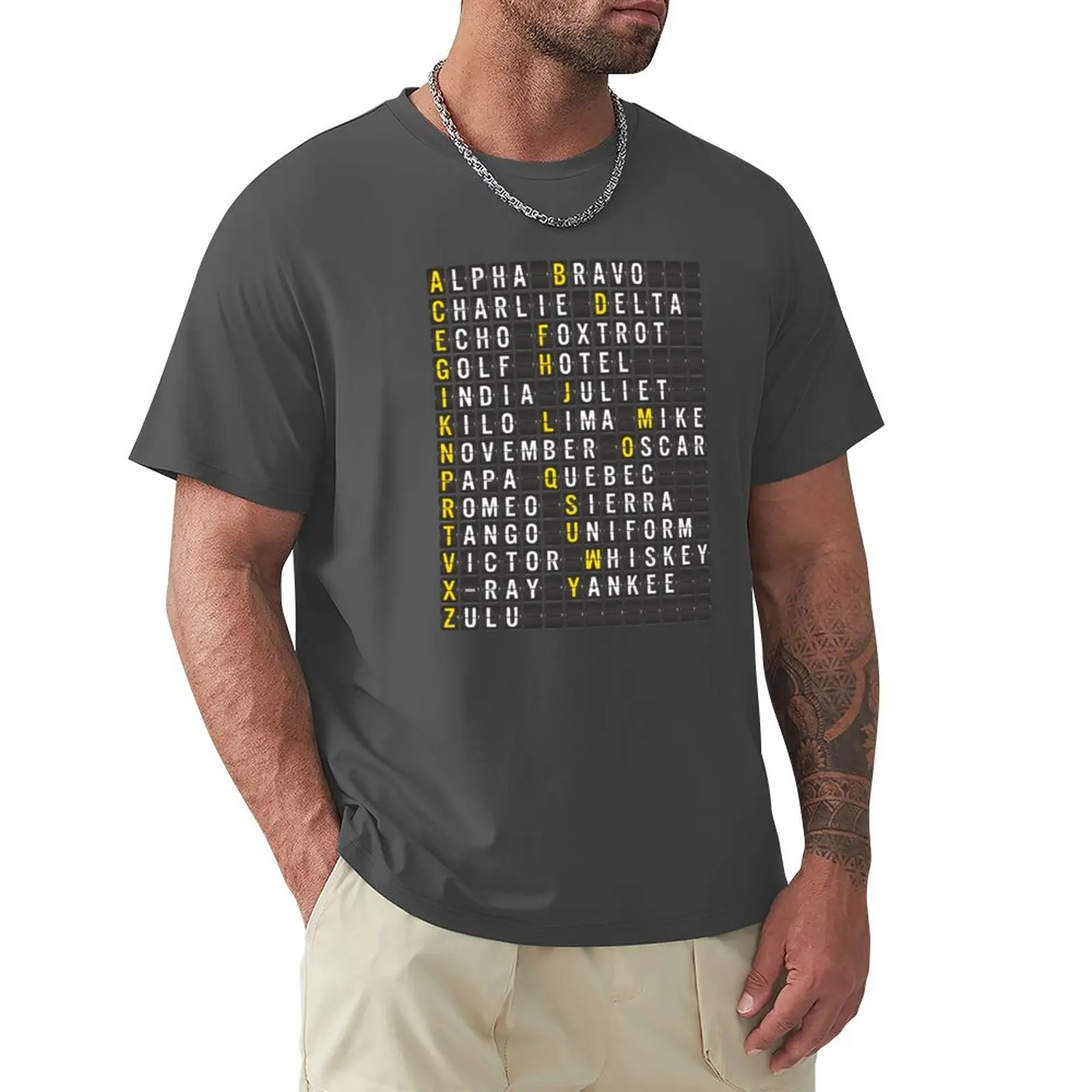 

Alpha-Bravo-Charlie T-Shirt summer top man clothes men clothings