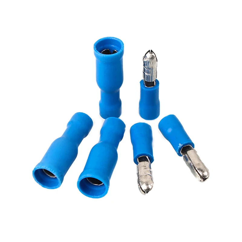 Conectores Eléctricos Tipo Bala Macho Y Hembra - Colores Rojo, Azul, Amarillo, Para Crimpado, Marca FranksFasteners