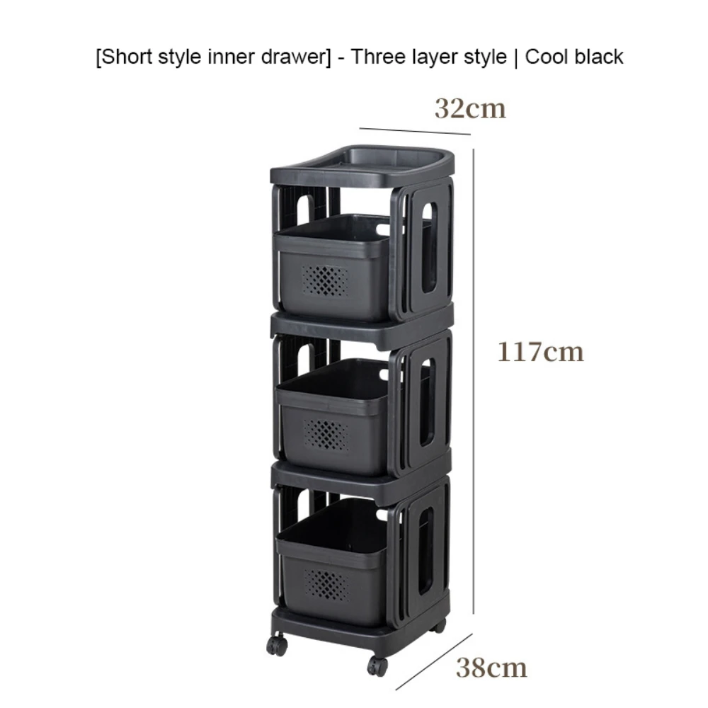 Mobile Rack Trolley Bookshelf With Drawer Kitchen Organizers And Cart Storage Rack Household Cart With Wheels Kitchen Organizers