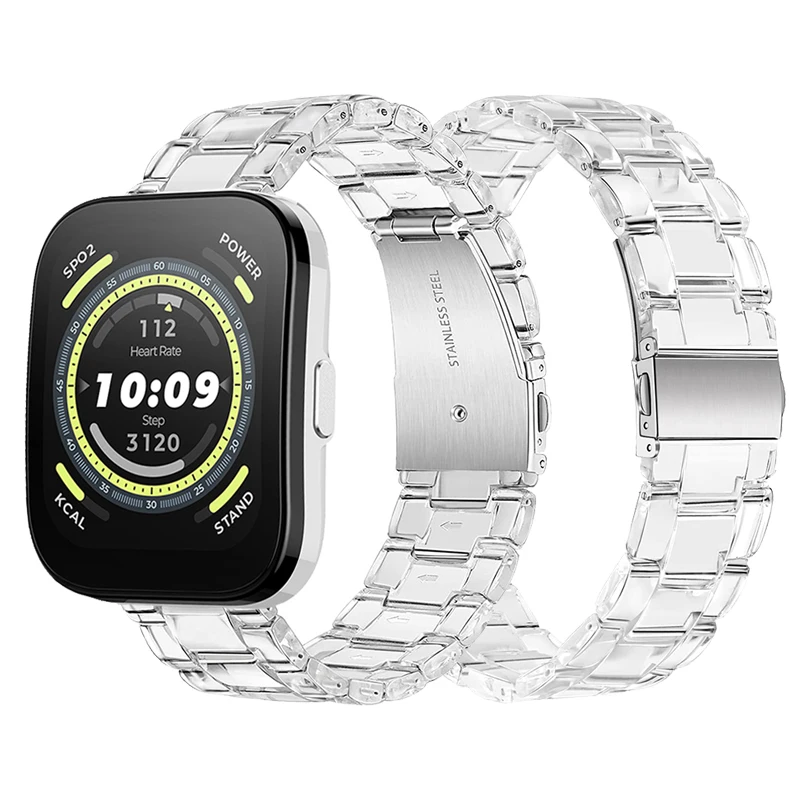 Cinturino In Resina Trasparente Per Amazfit Bip 5 Smart Watch Band Per Amazfit Bip 3/3 Pro Bracciale Per Amazfit Gtr 4 3 2 Lte Mini Cinturini