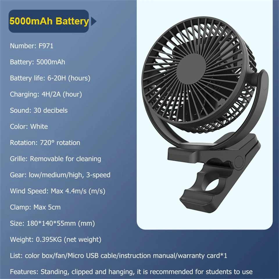 5000mAh Black