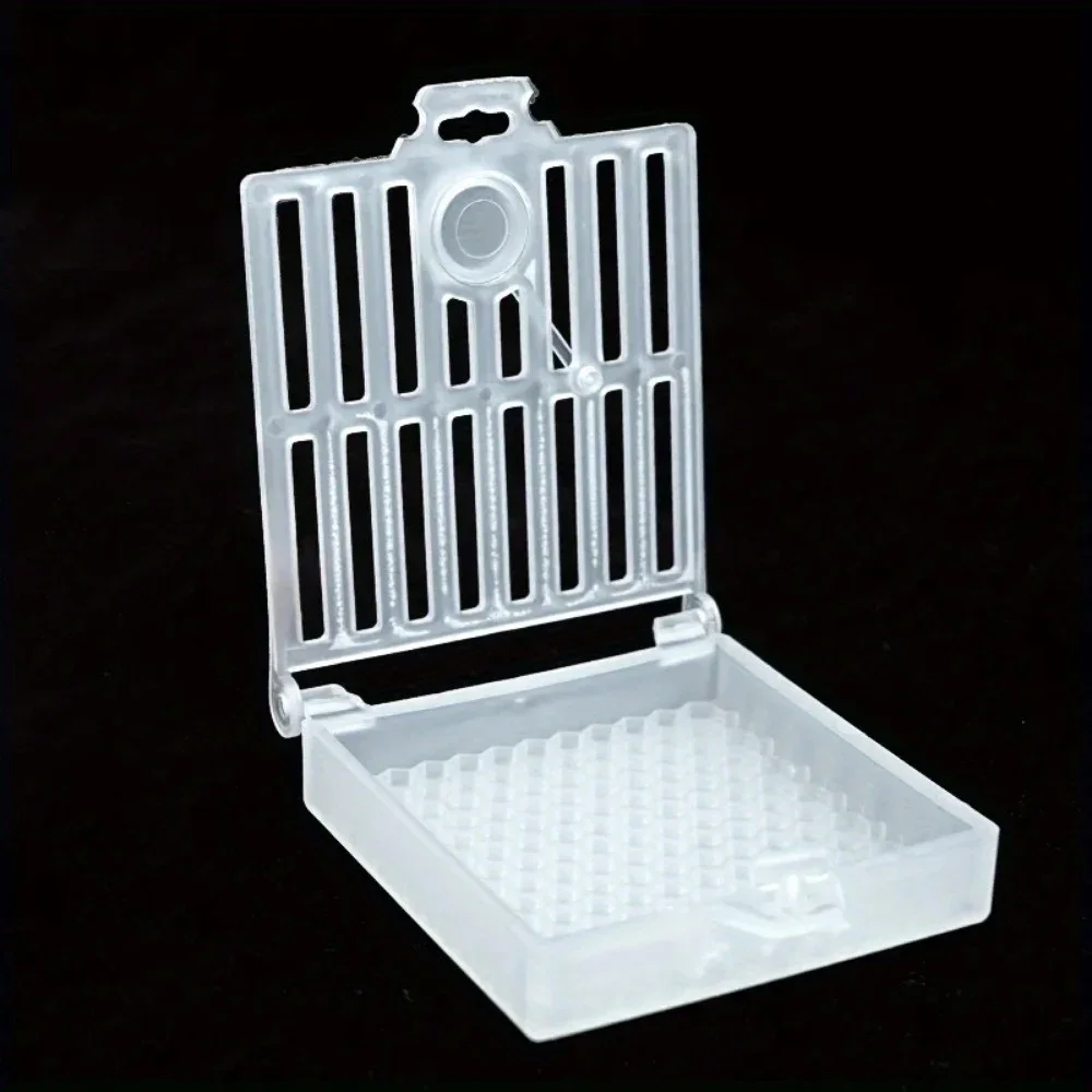 1/2Pcs Beekeeping Transport Queen Cages New Design Bee Post Cage Transparent Box with Comb Fundation Sheet Queen Rearing Tool