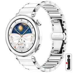 Ceramic & Metal 18mm Luxury Women's Watch Strap Bracelet for 18mm (S)