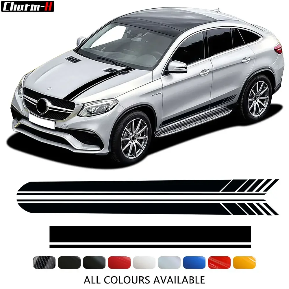 

Edition 1 AMG Car Hood Cover Decal Side Skirt Sticker for Mercedes Benz GLE Class W166 W167 C292 Coupe C167 V167 GLE53 GLE63
