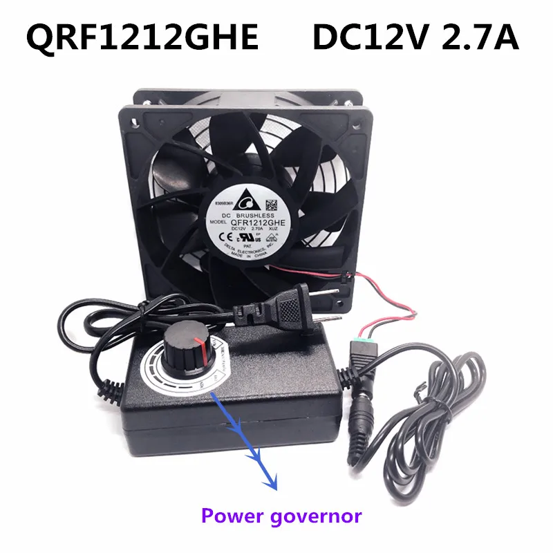 Ventilador Original para Delta Ventilador de Alta Velocidade com Regulador de Potência Alto Volume de ar 12v 2.7a 120×38 mm Qfr1212ghe Novo