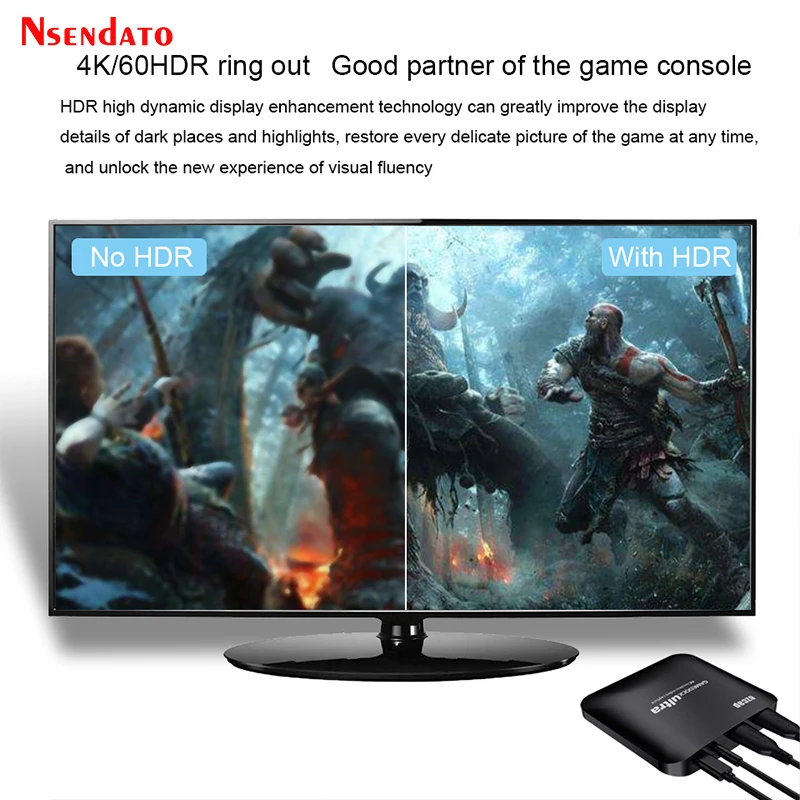 Ezcap 326C 4K HDR HDMI Video Game Capture Card With loop Mic 1080P 120FPS USB 3.1 Type C Game Recording Box For Live Streaming