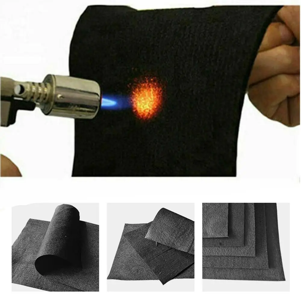 Welding Protective Blanket Fire Blanket Fiberglass Fire Blanket Practical Graphite Carbon Felt Useful Carbon Fiber Protective Sheet Welding Protective Blanket Torch Shield Pack Fire Protection