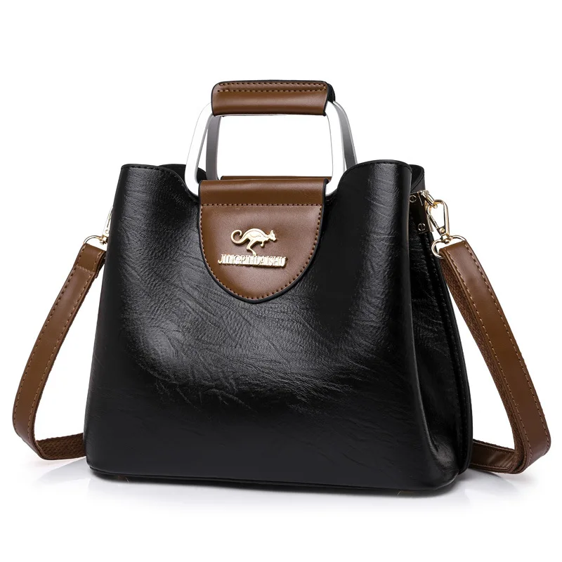 Women's Handbag Women's Shoulder Bag Fashion Purse Vintage Leather Bag Large Capacity Handbag Inclined Shoulder Bag Mom's Bag