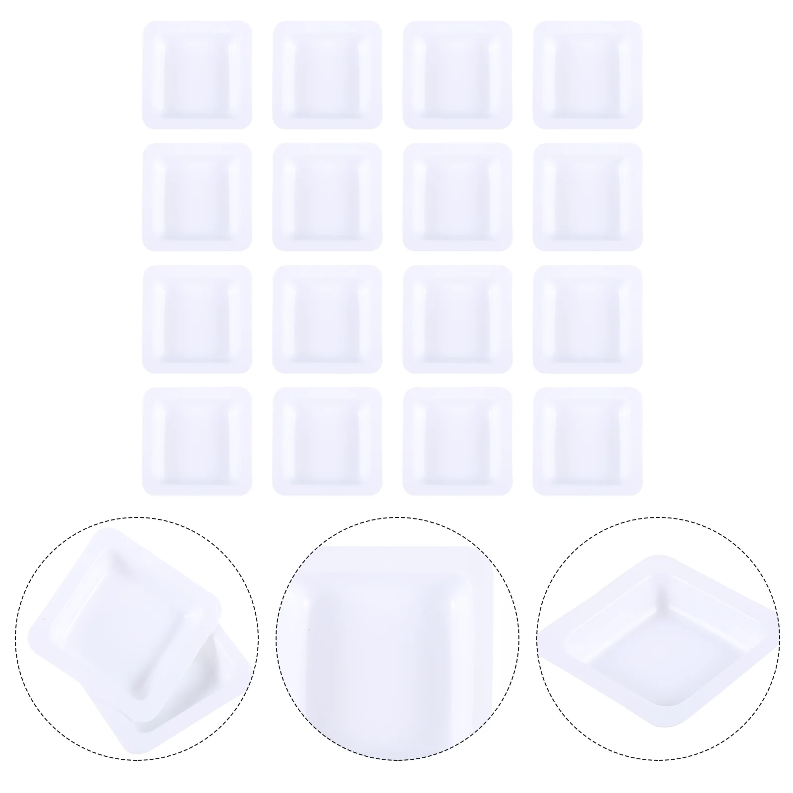 

50 Pcs Weighing Pan Food Tray Anti-Static Plate Boat Scale Laboratory Supplies Plastic Dish