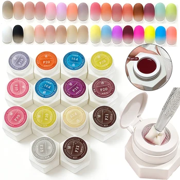 Gel per unghie effetto cuscino d'aria, senza lavaggio, ad alta saturazione, colore solido sfumato, smalto UV specifico per saloni di bellezza (uso offline)