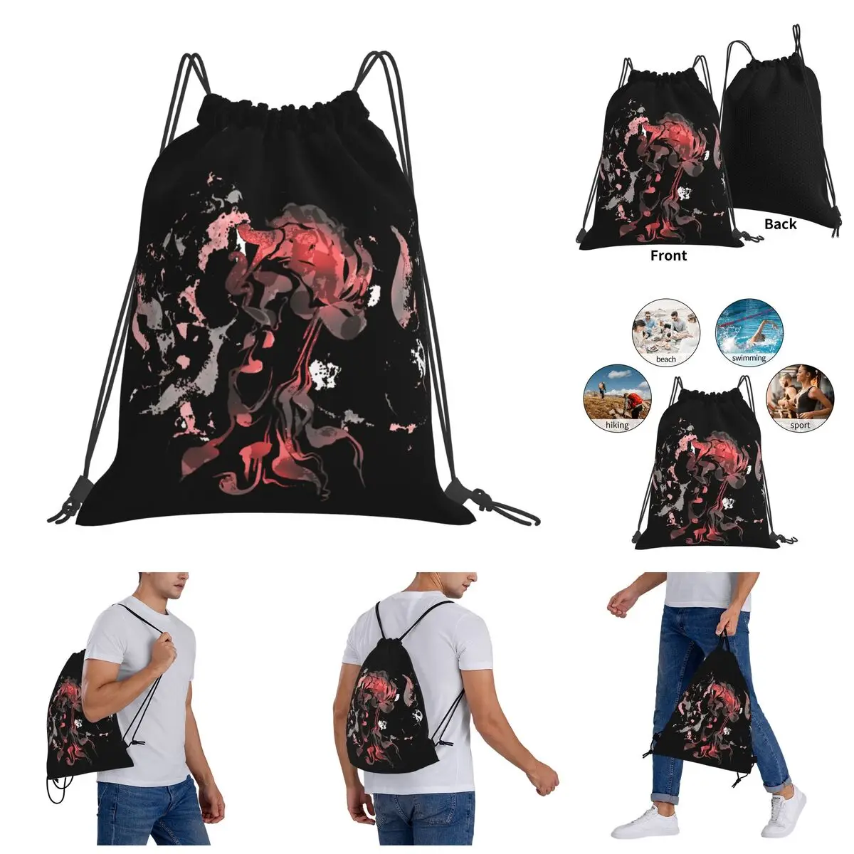 

Dreaming Of Jimi And Hendrixby Drawstring Bags Gym Bag Unique Backpack Funny Novelty Blanket roll