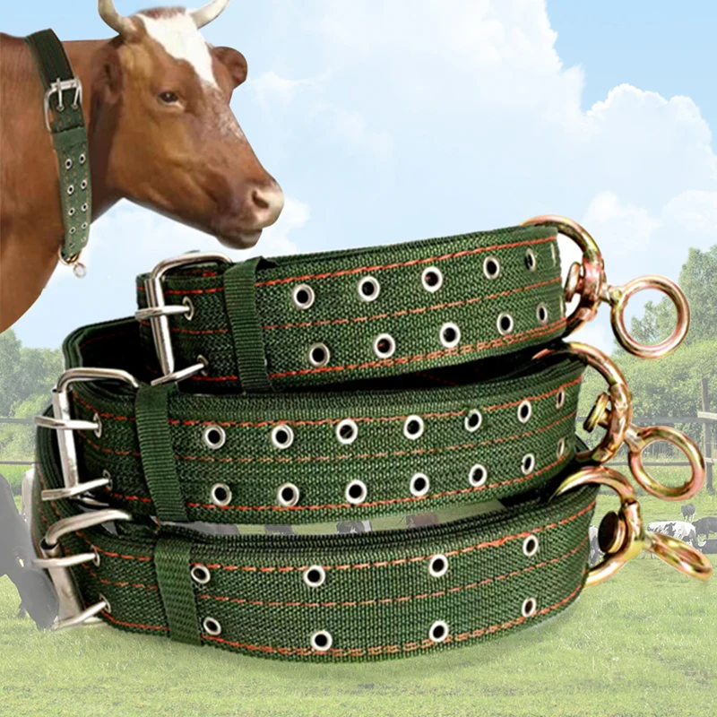 Belay Tie Adjustable Cattle Collar Cow Hauling Collar Livestock Feeding Supply Canvas Belt Veterinary Equipment cattle collar