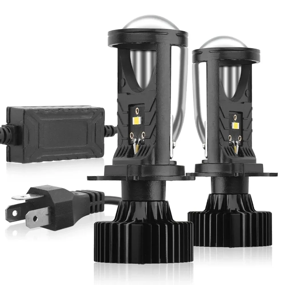 

2PCS Auto Lamp Mini Lens Bi LED H4 9003 HIB2 Bulbs Headlight Car Motorcycle Projector Lens LED Automotive Moto 12V 24V with Fan