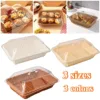 1PC Imitation Rattan Woven Basket with Acrylic Lid Transparent Vegetable Bread Serving Food Bread Basket 3 Colors and 3 Sizes 1