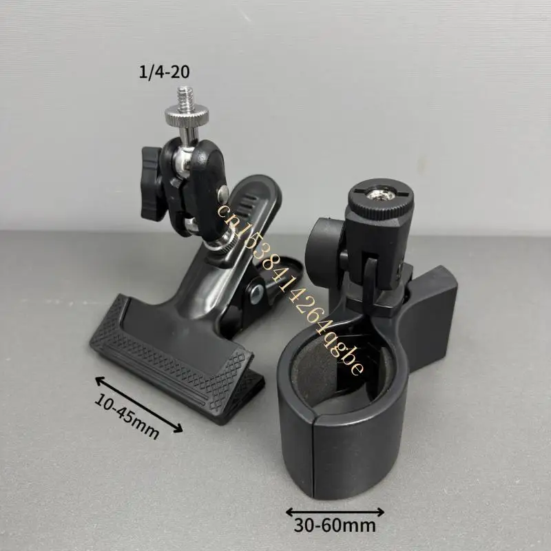 다양한 표면에 안전하게 부착하기 위한 스폰지 패드가 있는 더블 그립 마이크 스탠드 홀더 T5UE