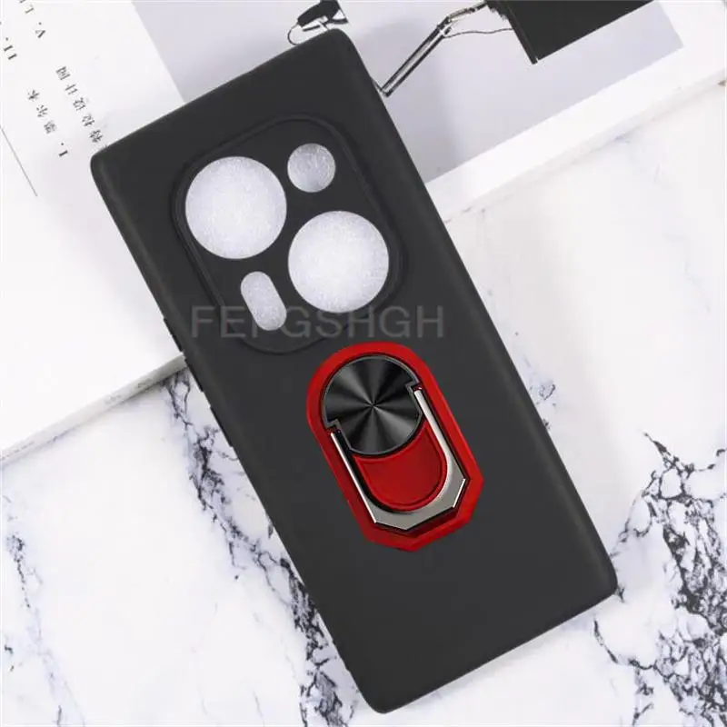 For Phantom X2 Back Case Finger Ring Soft TPU Silicone Case On For Tecno Phantom X2 Pro Bracket Phone Cover 2