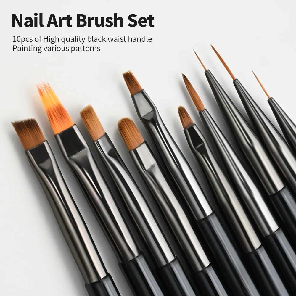 10pcs Nail Art Pen Brush Set for DIY