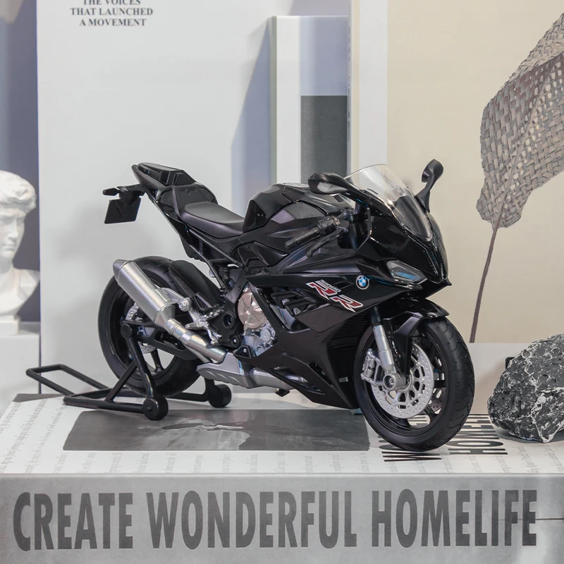 Modèle Réduit Moto BMW S1000RR 1:18 - Métal Die-cast, Environ 12cm, Avec Support, Neuve En Boîte - 8