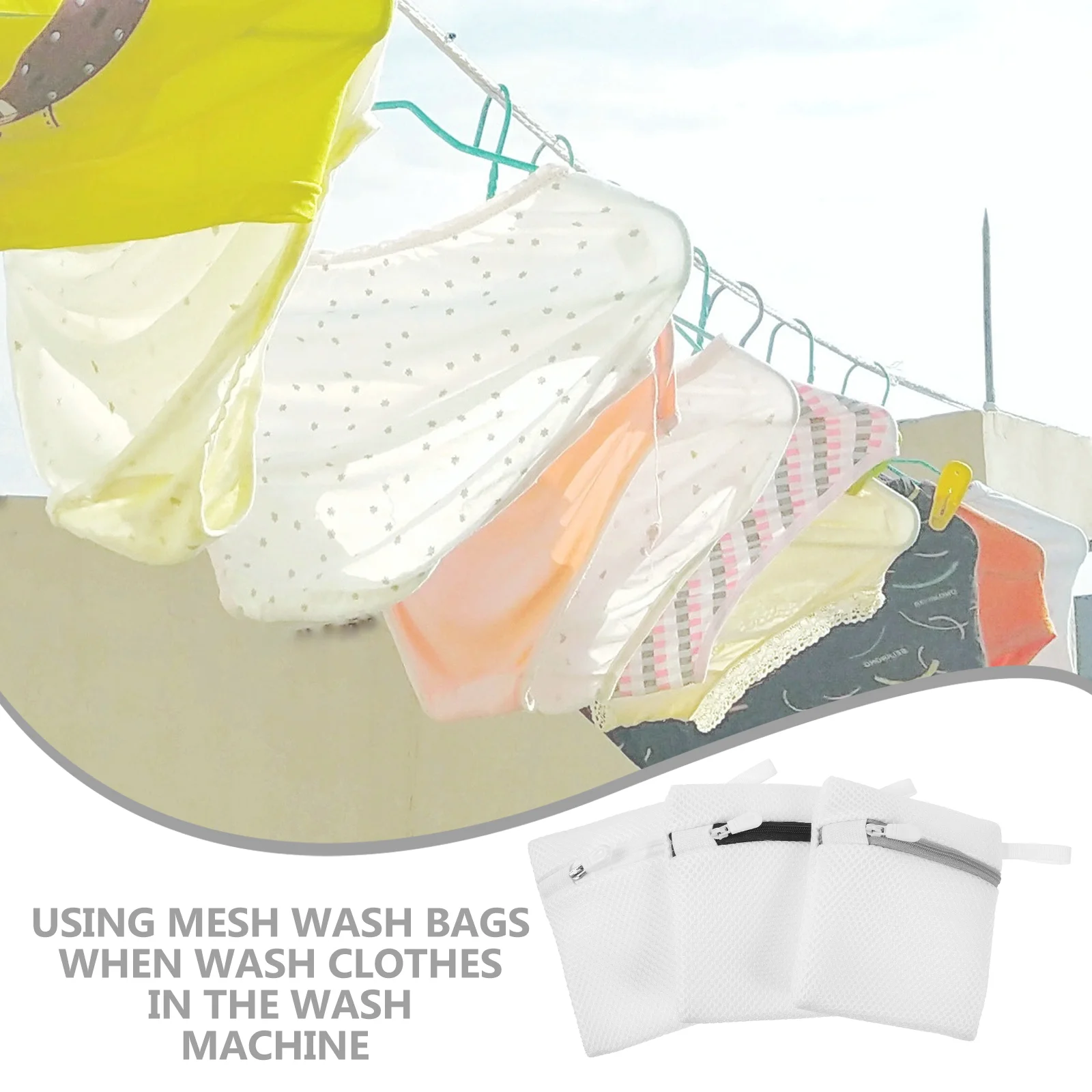 3 Pcs Sandwich Mini Washing Machine Special Protective Bag Mesh Sock Bags for Laundry Net Undergarment