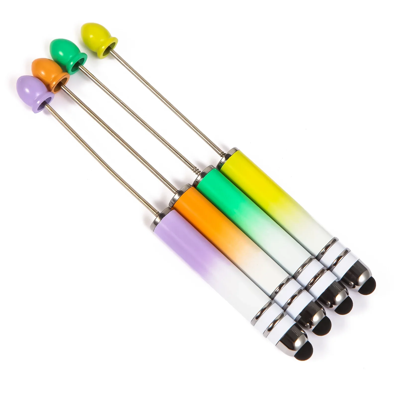30pcs DIY Touch Screen Beaded Ball Pen Creative Beadable Ballpoint Pens Cute Stationery Pens for Writing School Office Supplies