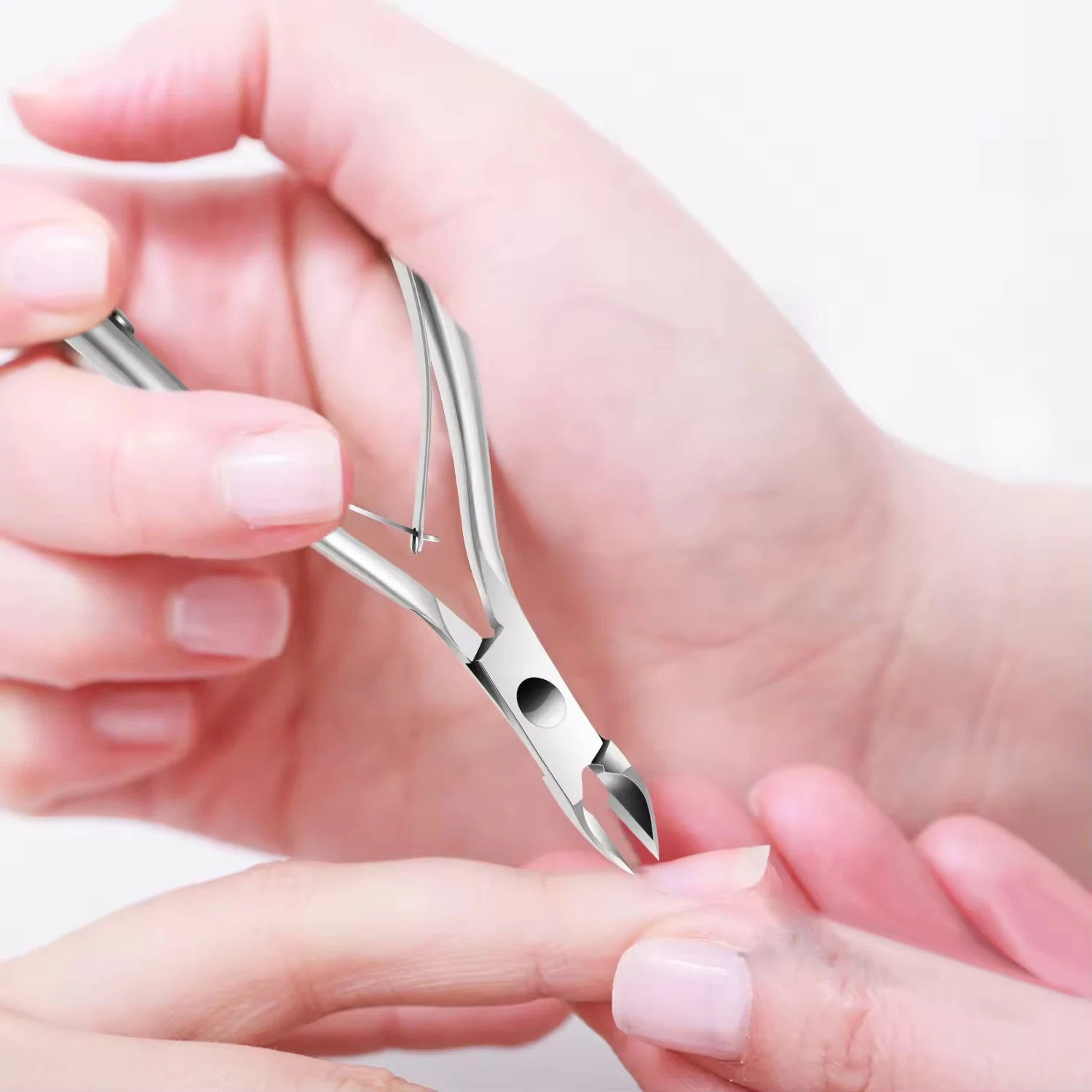Cuticle Pliers with Cuticle Pusher Stainless Steel Cuticle Remover and Trimmer Perfect For Fingernails and Toenails 6