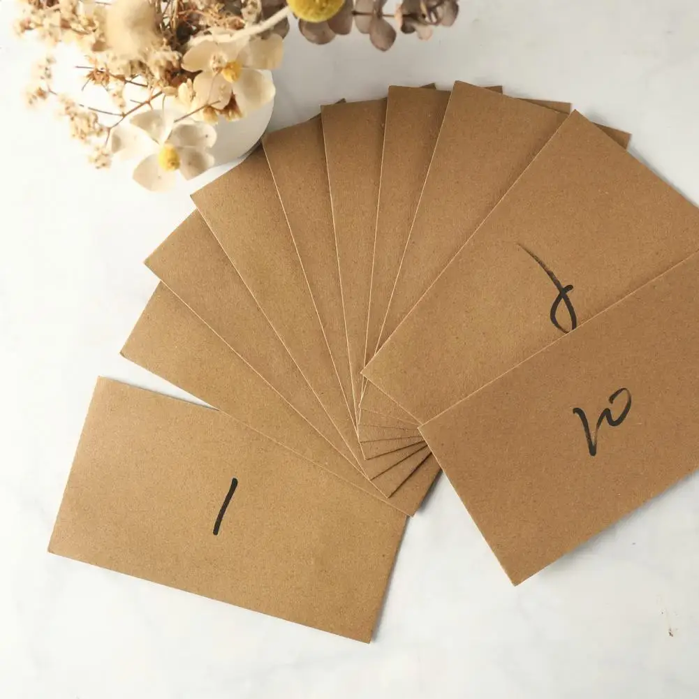 50Pcs Cash Envelopes Money Container Ultra-Thin DIY Coin Storage Envelopes Cash Storage Bags Kraft Paper Coin Pouches kraft paper envelopes