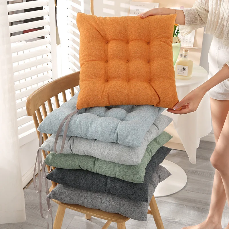 Square Large Chair Cushion with Ties Ultra Soft Warm Floor Cushion