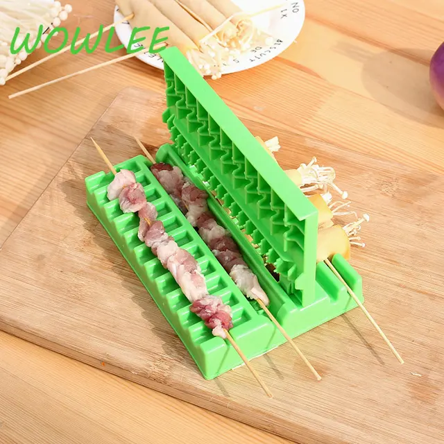 Barbecue Stringer Gyors Nyárs Kebab Készítő Doboz Gép Marhahús Zöldség Húr Grill Konyhai Kiegészítők - Image 2