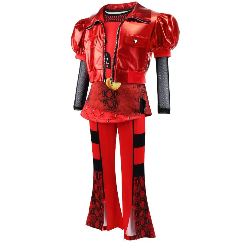 Kids The Rise of Red Costume for Girls Role Red Cosplay Costume Child Fantasia Halloween Clothes Wigs Birthday Party Fancy Dress,kids girls dress