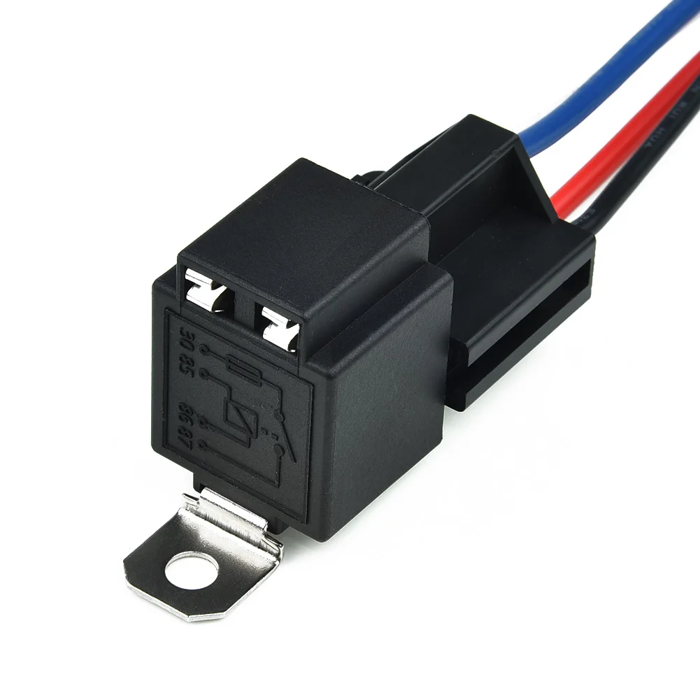 

Amp Relay Pre-wired Metal Truck With Socket Base/Wires/Fuse Polyamide 4 Pin SPST Auto 12V Portable High Quality Durable