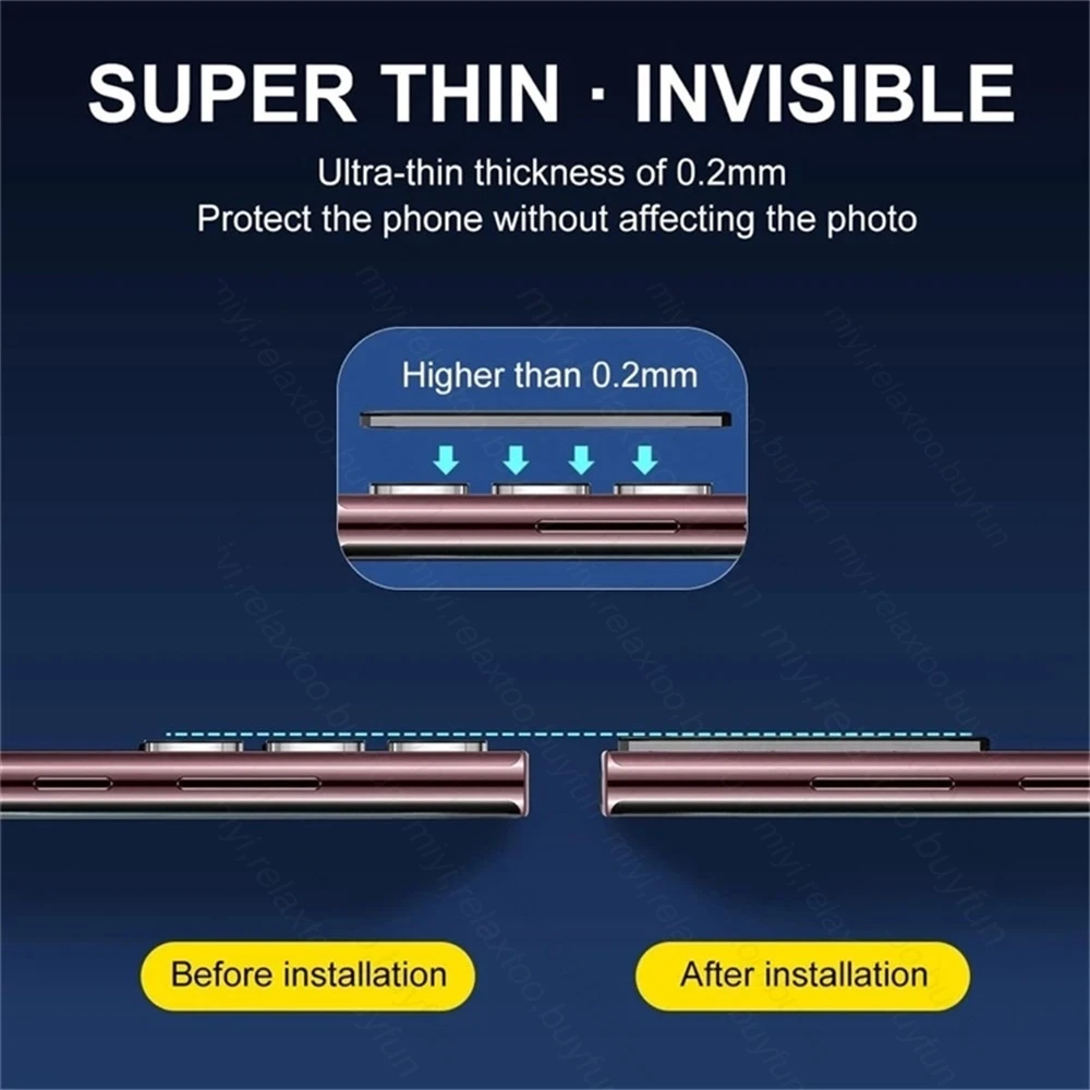 3D Clear Tempered Glass Camera Protector Lens Case (1-3 Pack)