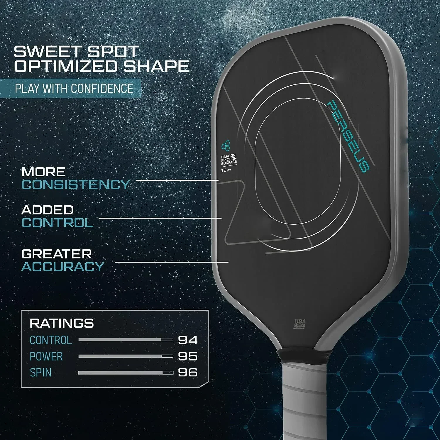 USAPA Approved T700 Raw Carbon Fiber Pickleball Paddle 3