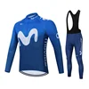 Movistar Breathable Ropa Ciclismo Hombre 2025 Team Triathlon Cycling Jersey Set MTB Long Sleeve Bicycle Bib Pants Set Bike Wear 1