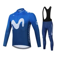 Movistar Breathable Ropa Ciclismo Hombre 2025 Team Triathlon Cycling Jersey Set MTB Long Sleeve Bicycle Bib Pants Set Bike Wear 1