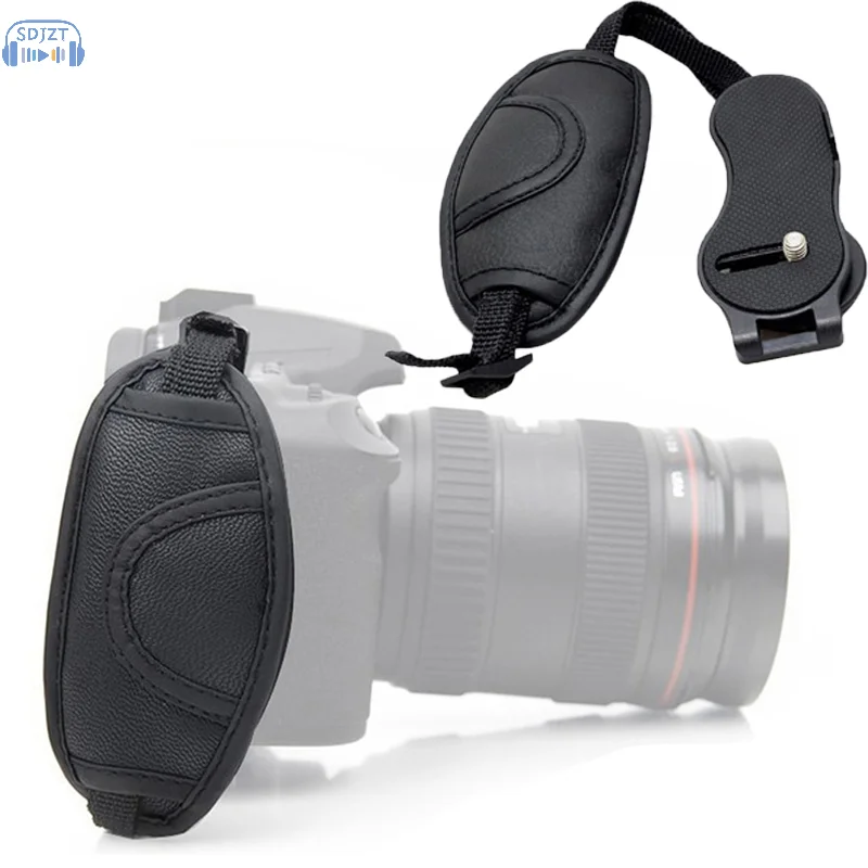 PU 가죽 핸드 그립 카메라 스트랩, 카메라 손목 스트랩, 미끄럼 방지 카메라, 디지털 SLR DSLR 안전 스트랩 벨트, 1PC