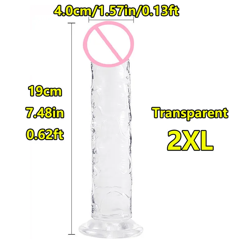 Realistic Soft Jelly Dildo With Suction Cup For Anal Play_voghion.com