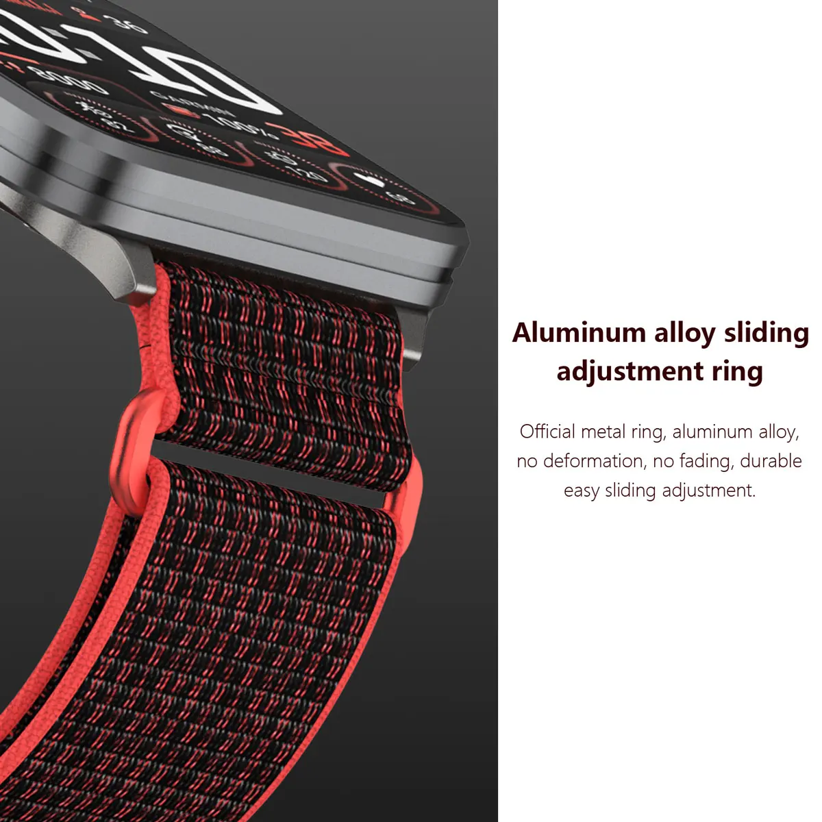 Breathable Quick-Release 24mm Nylon Loop Watch Strap