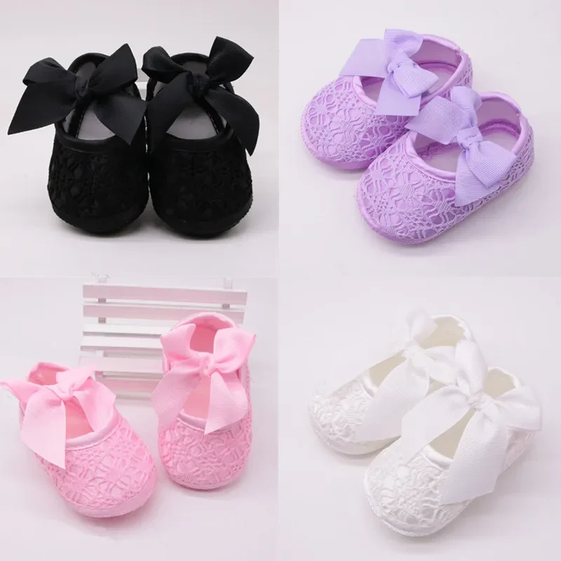 Baby shoes Soft sole shoes Baby Girl Boy Comfortable Non-slip Fashion Bow Crib Shoe Newborn Prewalkers